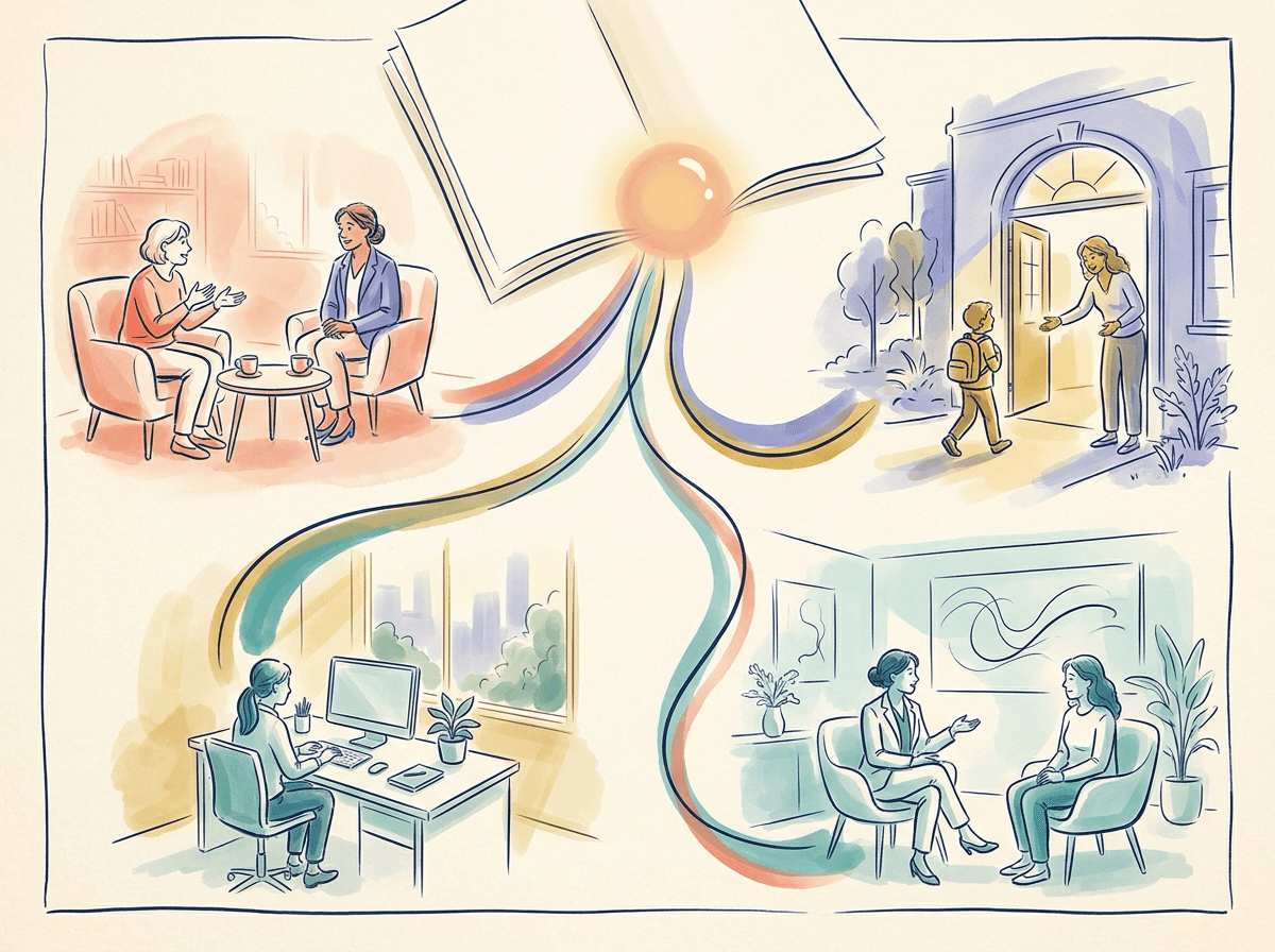 Illustrated screening report leading towards several practical next-step conversations